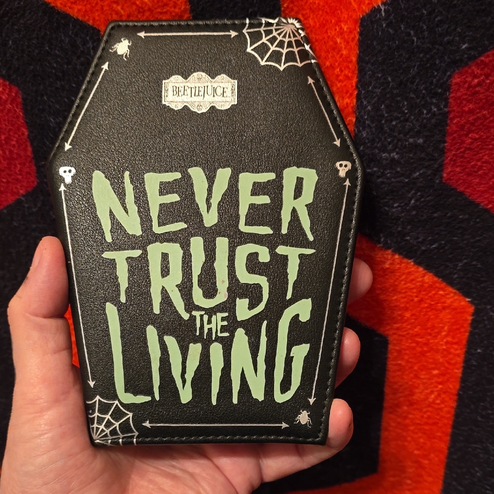 Hot Topic Black and Green Coffin Wallet